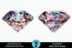 Watercolor Diamond Sublimation PNG Clipart Product Image 1