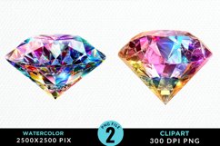 Watercolor Diamond Sublimation PNG Clipart Product Image 1