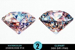 Watercolor Diamond Sublimation PNG Clipart Product Image 1