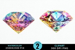 Watercolor Diamond Sublimation PNG Clipart Product Image 1