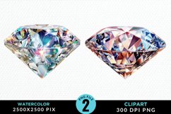 Watercolor Diamond Illustration PNG Clipart Product Image 1