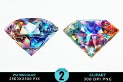 Watercolor Diamond Sublimation PNG Clipart Product Image 1