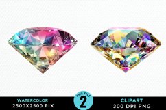 Watercolor Diamond Illustration PNG Clipart Product Image 1