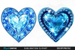 Watercolor Diamond Heart Image Clipart Product Image 1