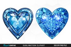 Watercolor Diamond Heart Graphic Clipart Product Image 1