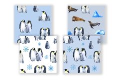 Seamless pattern. Winter Digital paper. Seal and Penguins Product Image 2