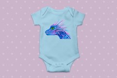 Watercolor Dinosaur Sublimation Design PNG Product Image 3