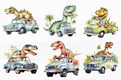Dinosaurs Watercolor Sublimation Clipart Product Image 6