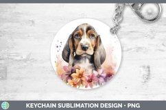 GorgeousWatercolor Dog Keychain design.