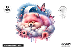 watercolor dog butterfly png, puppy cloud clipart, cute dog watercolor art, nursery dog sublimation, pastel puppy png, dreamy dog clipart, dog with butterflies png, baby shower dog clipart, watercolor pet design, soft animal watercolor png