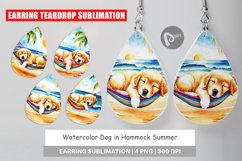 Earring Teardrop Dog in Summer Hammock Product Image 1