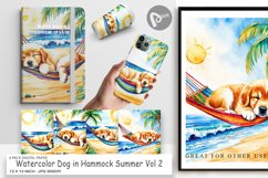 Digital Paper Dog in Summer Hammock Product Image 1