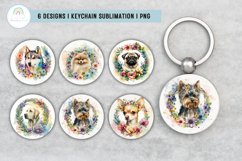 Dogs Keychain Sublimation Design PNG Product Image 1