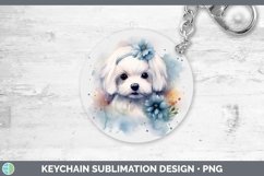 GorgeousWatercolor Dog Keychain design.