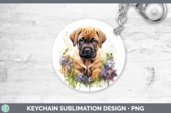 GorgeousWatercolor Dog Keychain design.