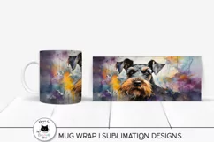 schnauzer wrap on a mug