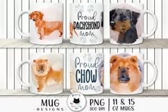 chow chow and dachshund mug wraps 