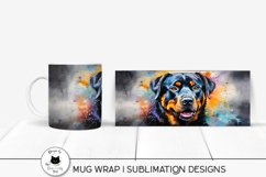 rottweiler wrap shown on a mug