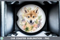 GorgeousWatercolor Dog Car Coaster design.