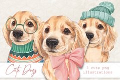 Cute watercolor dogs PNG sublimation designs Product Image 1