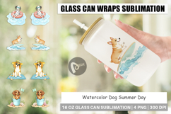 Glass Can Summer Dog Watercolor Product Image 1