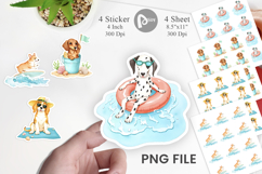 Summer Dog Watercolor Sticker Product Image 1