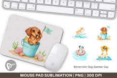 Mouse Pad Summer Dog Watercolor Product Image 1