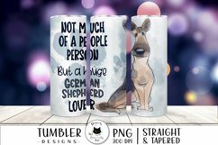 german shepherd dog tumbler wrap shown on a boken background