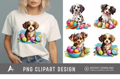 Watercolor Dogs Easter Clipart Product Image 1