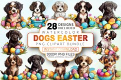Watercolor Dogs Easter Clipart Bundle Product Image 1