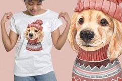 Cute watercolor dogs PNG sublimation designs Product Image 3