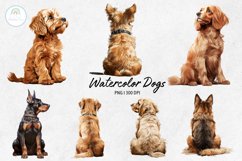 Watercolor Sitting Dogs Sublimation Product Image 1