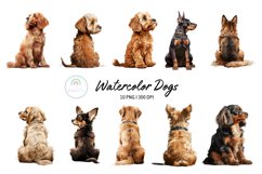 Watercolor Sitting Dogs Sublimation Product Image 2