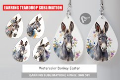 Earring Teardrop Watercolor Donkey Easter Product Image 1