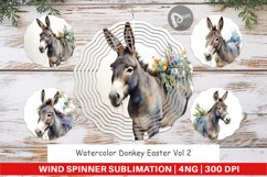 Wind Spinner Watercolor Donkey Easter Product Image 1