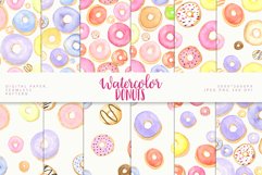 Watercolor Donuts Digital Paper Product Image 1