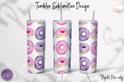 Cute Donuts Tumbler Sublimation. 20oz Tumbler Full Wrap PNG Product Image 2