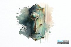 Watercolor Door Handle PNG Clipart Product Image 1