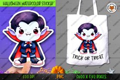 Halloween Dracula Sticker PNG, Halloween Kawaii Sublimation Product Image 1