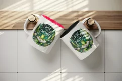 Watercolor dragon reading book forest sparkles Dive into Fantasy quote print 20oz tumbler skinny mug wrap clipart t-shirt sublimation printable design