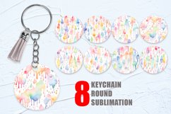 Watercolor Dripping Keychain | Keyring Product Image 1
