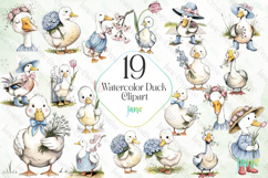 Watercolor Duck Clipart Product Image 1