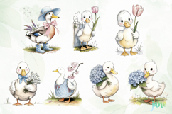 Watercolor Duck Clipart Product Image 6