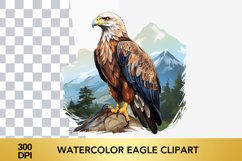 Watercolor eagle Clipart, eagle Sublimation Product Image 1