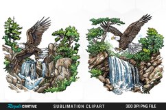 Watercolor Eagle Illustration PNG Clipart Product Image 1