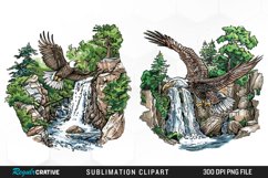 Watercolor Eagle Illustration PNG Clipart Product Image 1