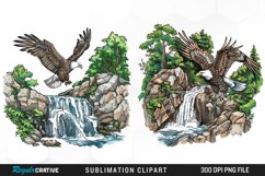 Watercolor Eagle Illustration PNG Clipart Product Image 1