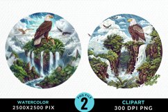 Watercolor Eagles Exquisite Clipart Product Image 1