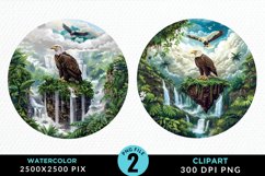 Watercolor Eagles Exquisite Clipart Product Image 1