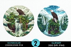 Watercolor Eagles Exquisite Clipart Product Image 1